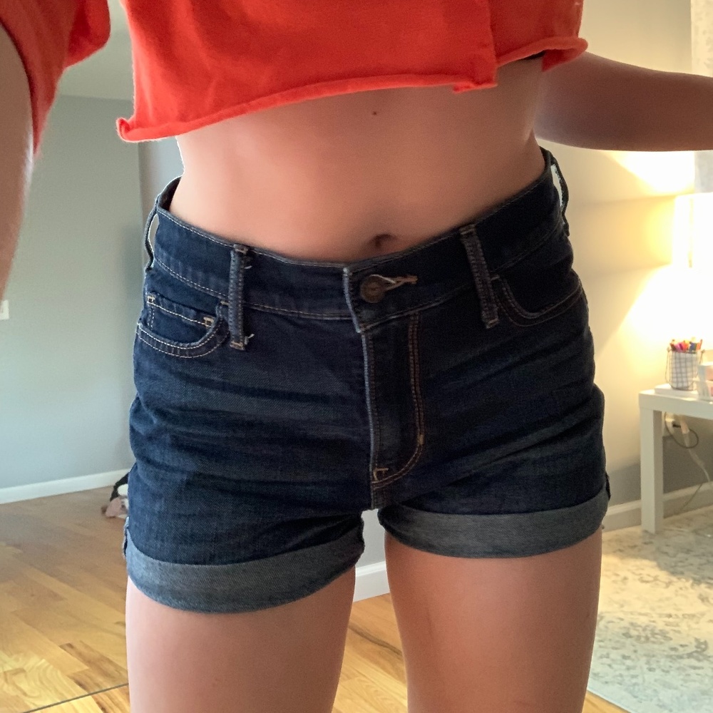 High Rise Denim Shorts